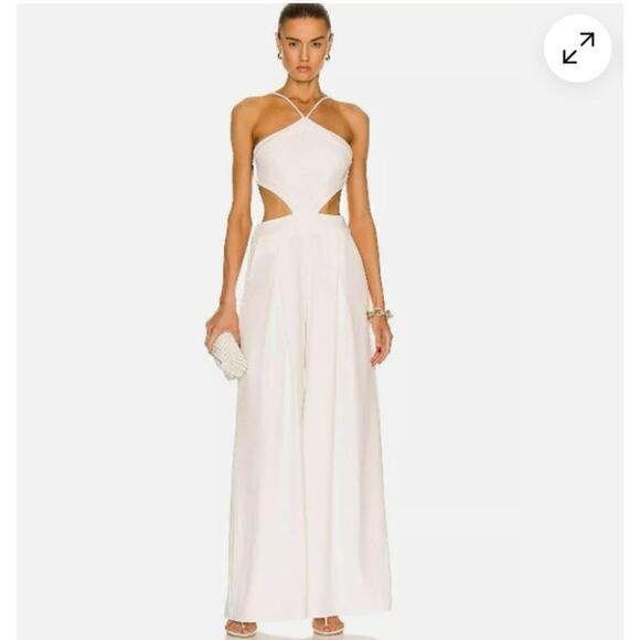 29. PatBO Cut Out Jumpsuit Womens 12 Resort Glam Modern Bridal Goddesscore - Picture 2 of 7